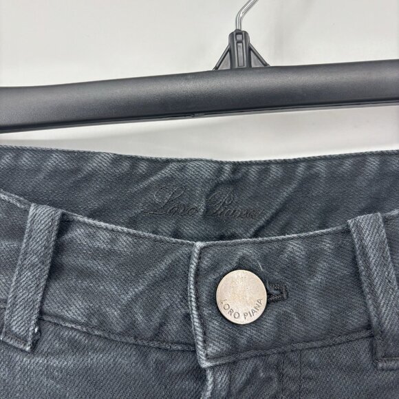 Loro Piana Italy Black Cotton Skinny Jeans Mid Rise Pockets Womens Size 38 - Picture 6 of 15